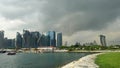 Singapore : Jan 27th 2018 SingaporeÃ¢â¬â¢s commercial skyline view from marina South Pier